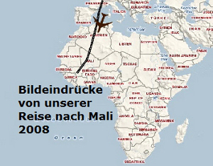 Landkarte von Afrika mit Mali als Ziel